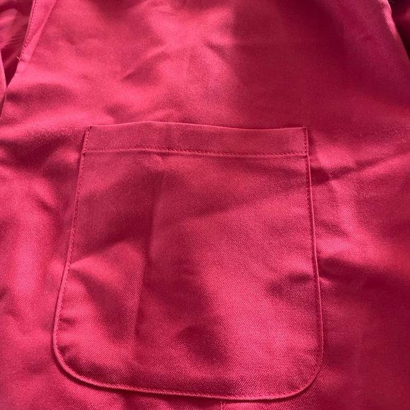 Red Women's Open Front Blazer - Picture 4 of 4